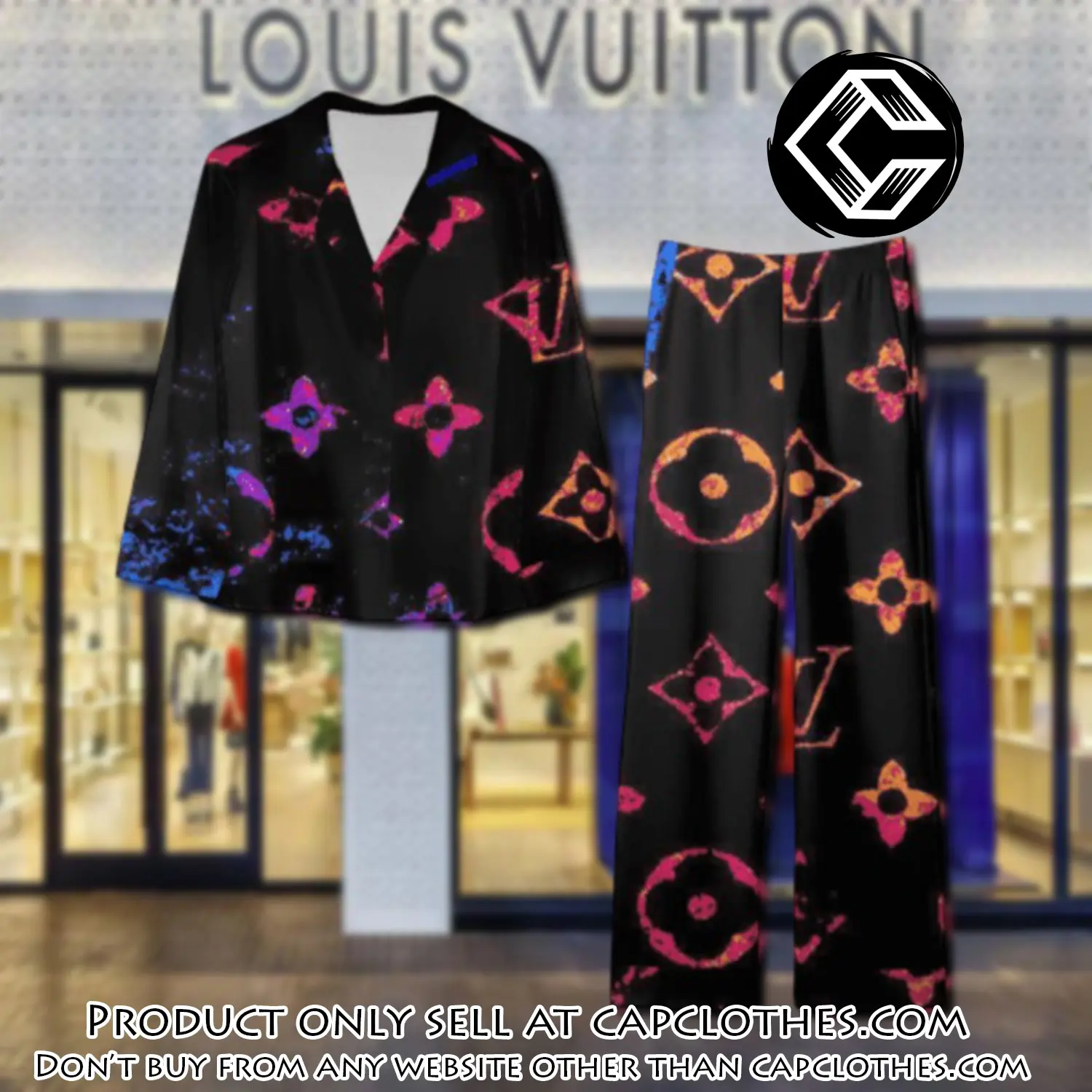 Trending luxury lv satin pajama set pjs1090 cc1725600